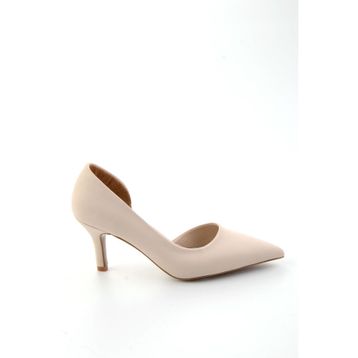 Bambi K01231363971 Bej Kadın Klasik Topuklu Ayakkabı