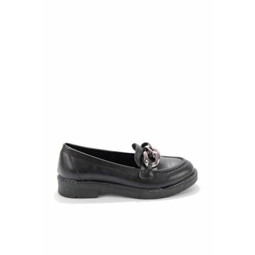 Bambi K01257067009 Siyah Kadın Loafer Ayakkabı