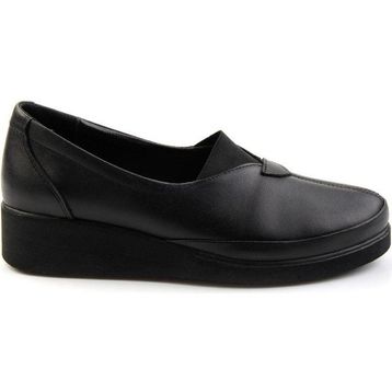Bambi K01331750903 Siyah Leather Kadın Dolgu Topuklu Ayakkabı