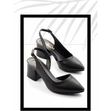 Bambi K01471060209 Siyah Kadın Klasik Topuklu Ayakkabı