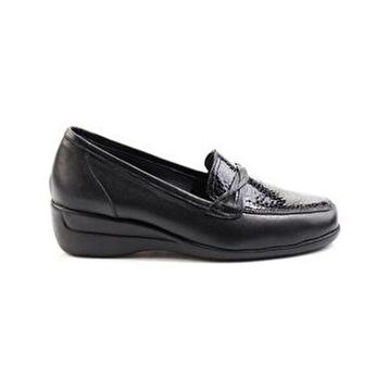Bambi K01531254103 Siyah Leather Kadın Dolgu Topuklu Ayakkabı