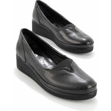 Bambi K01586060111 Parlak Siyah Kroko Leather Kadın Casual Ayakkabı