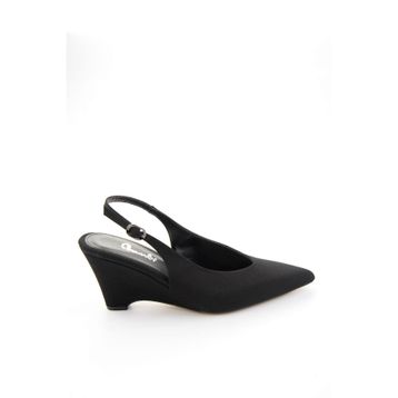 Bambi K01735100038 Mat Siyah Kadın Dolgu Topuklu Ayakkabı