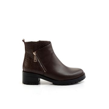 Bambi K02531230203 Kahve Kahve Leather Kadın Bot