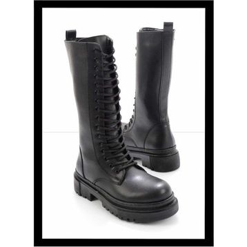 Bambi K03836050209 Siyah Kadın Çizme