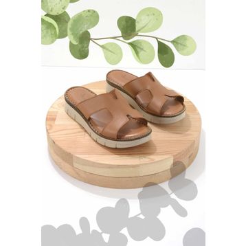 Bambi K04296100303 Taba Leather Kadın Terlik
