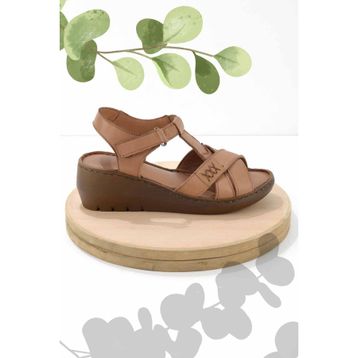 Bambi K05275111103 Taba Leather Kadın Sandalet