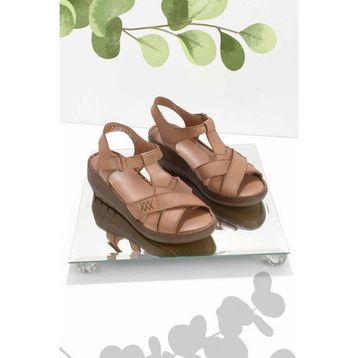 Bambi K05275111103 Taba Leather Kadın Sandalet
