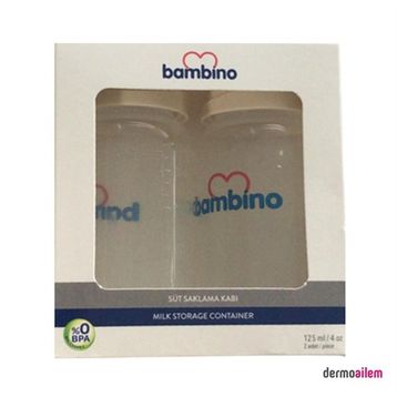 Bambino 125 ml 2 Adet Süt Saklama Kabı