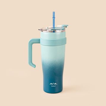 Bambum Horizon 1 lt Lacivert Pipetli Termos Bardak