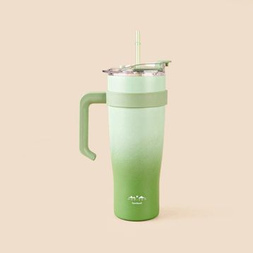 Bambum Horizon Pipetli Yeşil 1 lt Termos Bardak