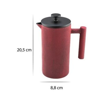 Bambum Linden 800 ml Kırmızı Döküm Demlik French Press