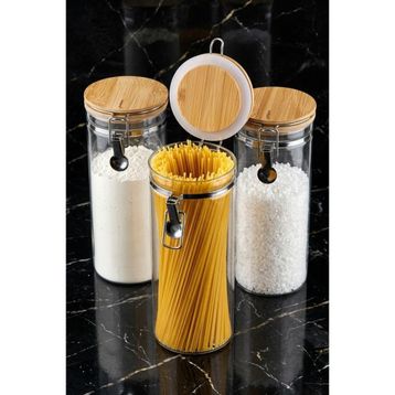 Bambum Mada Kelepçeli Vakumlu 1700 ml 6'lı 26 cm Boroslikat Cam Set