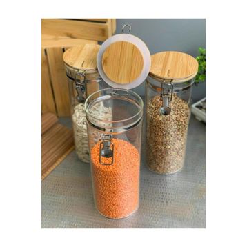 Bambum Mada Kelepçeli Vakumlu 1700 ml 6'lı 26 cm Boroslikat Cam Set