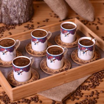 Bambum Marbel Gri Orta Mermer Desenli Tepsi