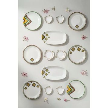 Bambum Moderna 14 Parça Mustard Kahvaltı Takımı