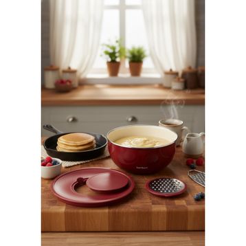 Bambum Nostalji Bordo 24 cm Karıştırma Kabı