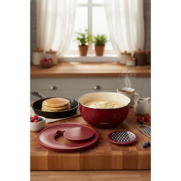 Bambum Nostalji Bordo 24 cm Karıştırma Kabı