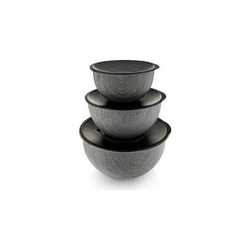 Bambum Rose Wood Antrasit 3'lü Metal Karıştırma Kabı