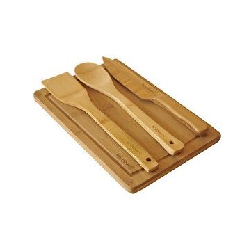 Bambum Tofu 4 Parça Bambu Mutfak Seti