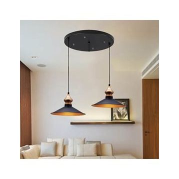 Bamyum İkili Salon Circle Siyah Avize