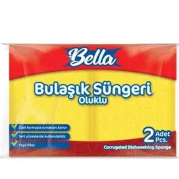 Banat 2'li Bella Oluklu Bulaşık Süngeri