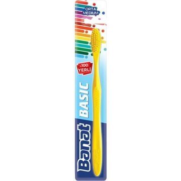 Banat Basic Orta Sertlik Sarı Diş Fırçası