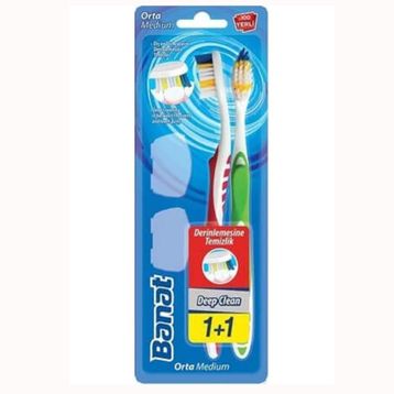 Banat Deep Clean 1+1 Medium Kapaklı Diş Fırçası