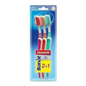 Banat Trio 3'lü Medium Diş Fırçası