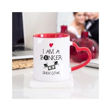 Bankacı Kalpli Kupa Bardak