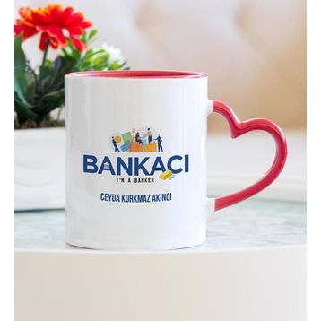 Bankacı Kalpli Kupa Bardak