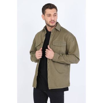 Banny Jeans Haki Erkek Oversize Jean Gömlek