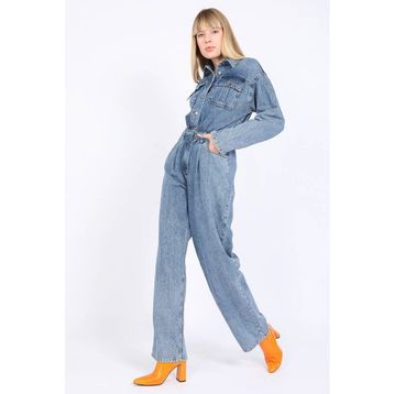Banny Jeans Kadın Jean Mavi Tulum