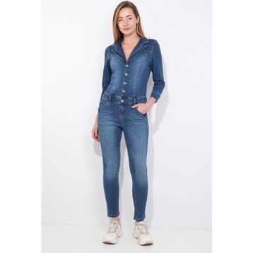 Banny Jeans Kadın Jean Mavi Tulum
