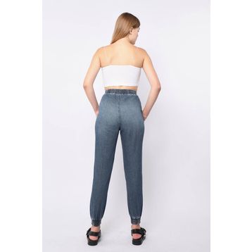 Banny Jeans Kadın Lastikli Jogger Mavi Pantolon