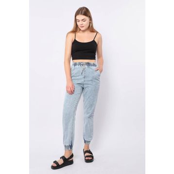 Banny Jeans Kadın Lastikli Jogger Mavi Pantolon