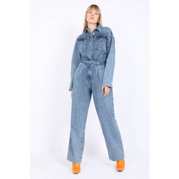 Banny Jeans Mavi Kadın Oversize Jean Tulum
