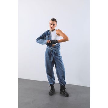 Banny Jeans Mavi Kadın Oversize Jean Tulum