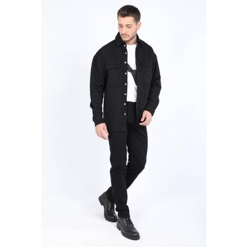 Banny Jeans Siyah Erkek Oversize Jean Gömlek