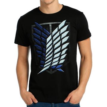 Bant Giyim Attack On Titan Siyah Erkek T-shirt