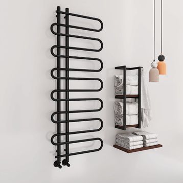 Banyocu 600x1400 Mat Siyah Zante Dekoratif Havlupan