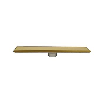 BanyoLine Sukar Line 6 Gold Plain 40 cm Izgaralı Duş Kanalı