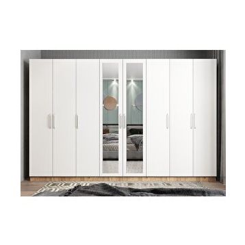 Baramolife GSL11 Life Sekiz Kapaklı Çam Beyaz 360 cm Gardrop