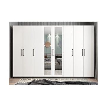 Baramolife GSL6 Life Sekiz Kapaklı Antrasit Beyaz 360 cm Gardrop