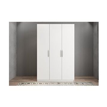 Baramolife GUB1 Bar Üç Kapaklı Beyaz 135 cm Gardrop