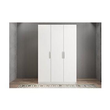 Baramolife GUE2 Eko Üç Kapaklı Beyaz 105 cm Gardrop