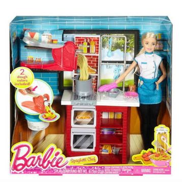 Barbie DMC36 Makarna Şefi ve Mutfak Oyun Seti