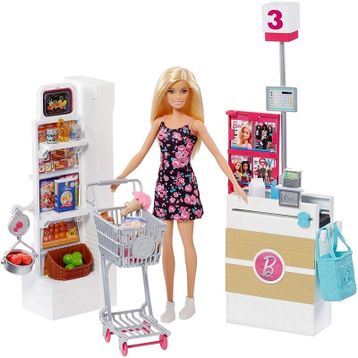 Barbie FRP01 Süpermarkette Oyun Seti