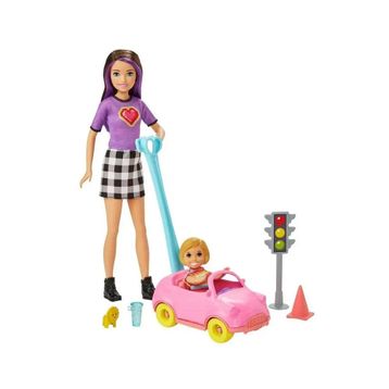 Barbie GRP17 Trafik Temalı Arabalı Bebekli Set