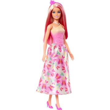 Barbie HGR13-HRR08 Dreamtopia Pembe Saç Pembe Etekli Prenses Bebekler